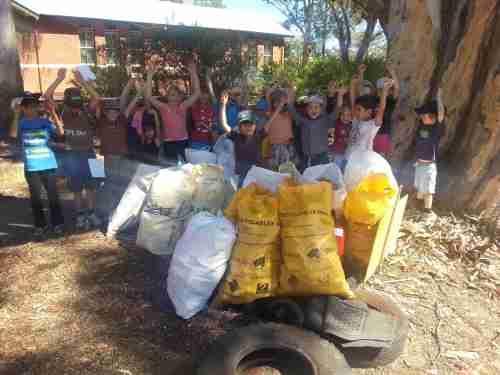 Guildford Primary School students celebrate the result