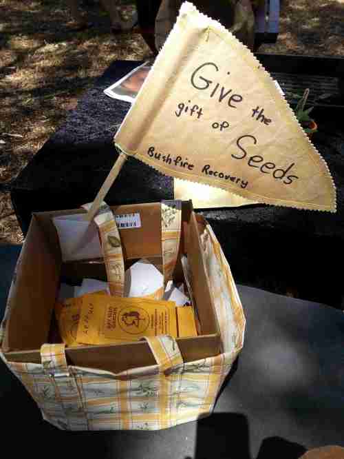 There was a special collection of seeds for those impacted by the Parkerville/Stoneville fires and bushfire recovery
