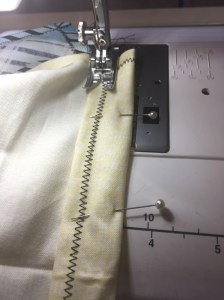 Sew a tunnel for the drawstring